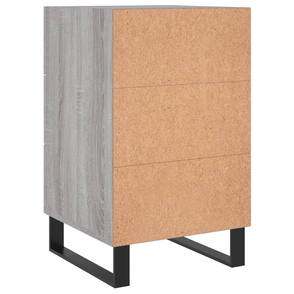 Comodino Grigio Sonoma 40x40x66 cm in Legno Multistrato