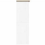 Armadio BODO 99x53,5x173 cm Legno Massello Pino Bianco Marrone