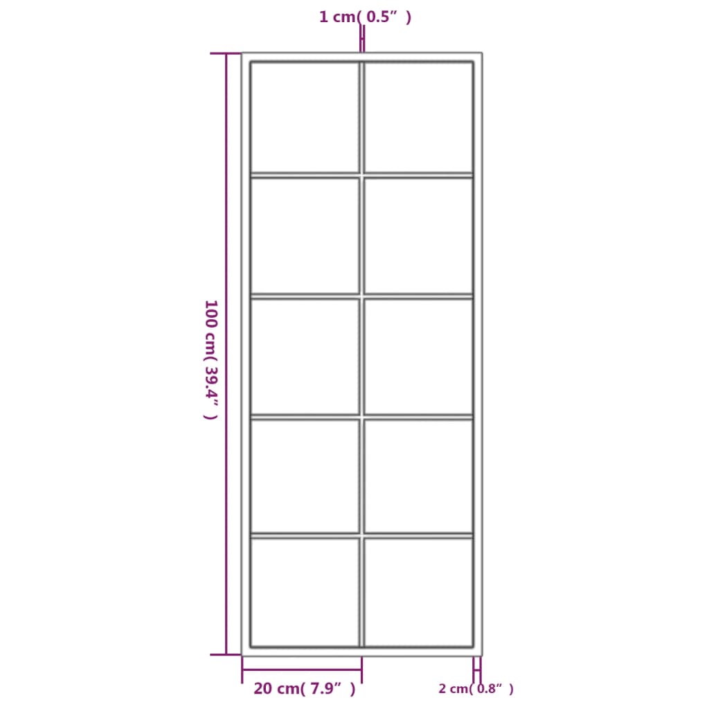 Specchi a Parete 2 pz Neri 100x40 cm in Metallo