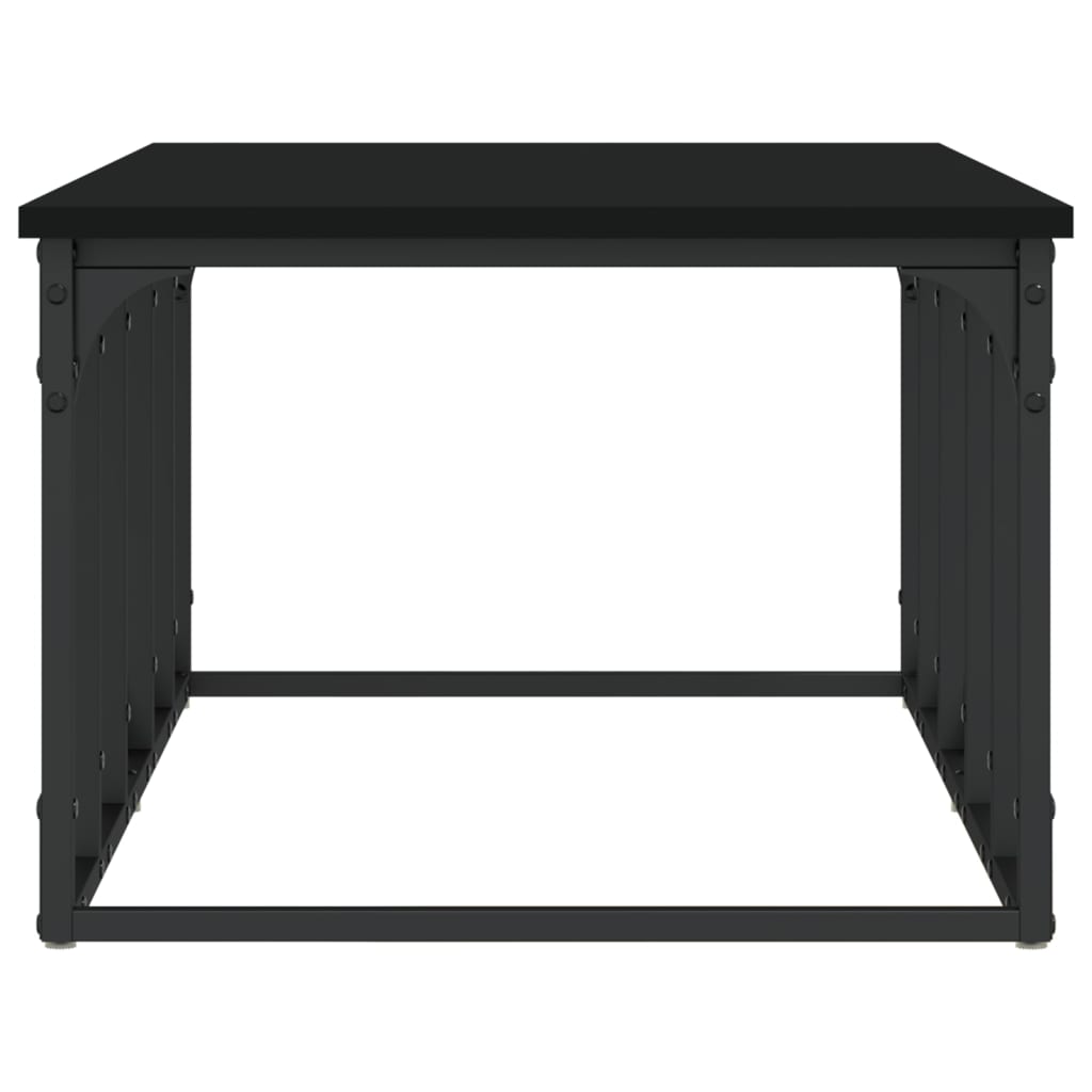 Tavolino da Salotto Nero 100x50x35,5 cm in Legno Multistrato