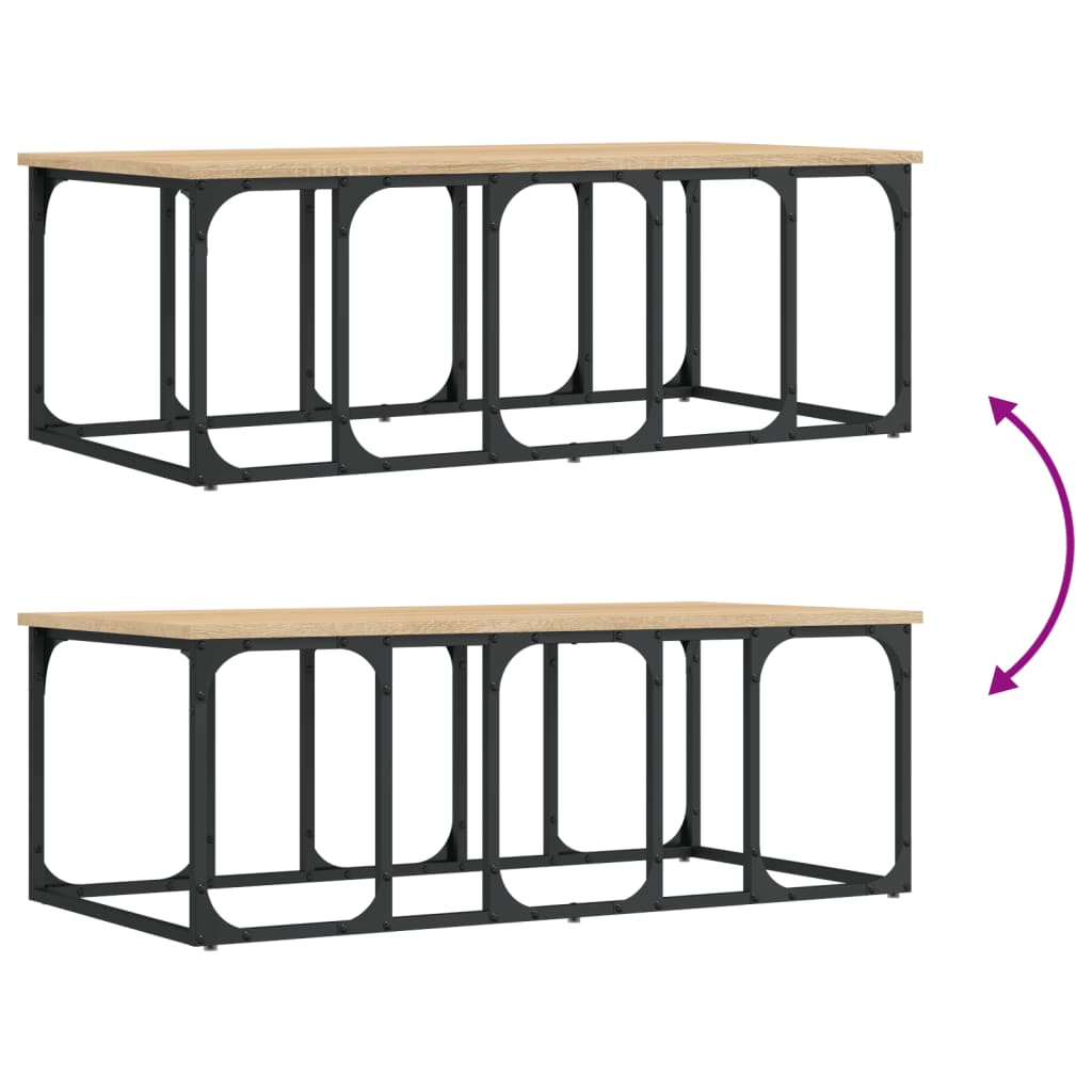 Tavolino Salotto Rovere Sonoma 100x50x35,5cm Legno Multistrato