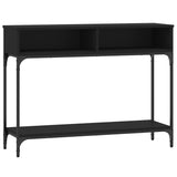 Tavolino Consolle Nero 100x30,5x75 cm in Legno Multistrato