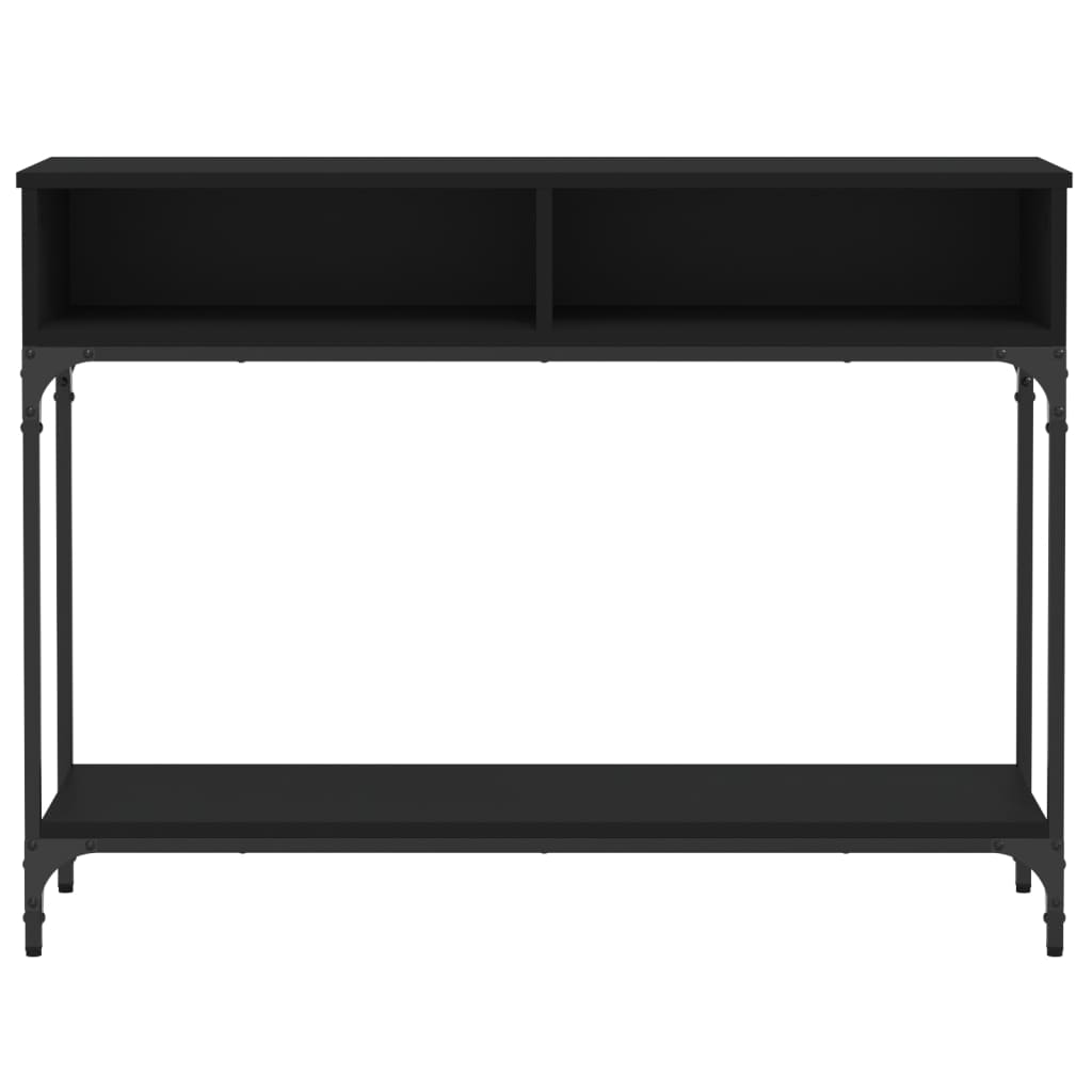 Tavolino Consolle Nero 100x30,5x75 cm in Legno Multistrato