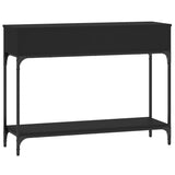 Tavolino Consolle Nero 100x30,5x75 cm in Legno Multistrato