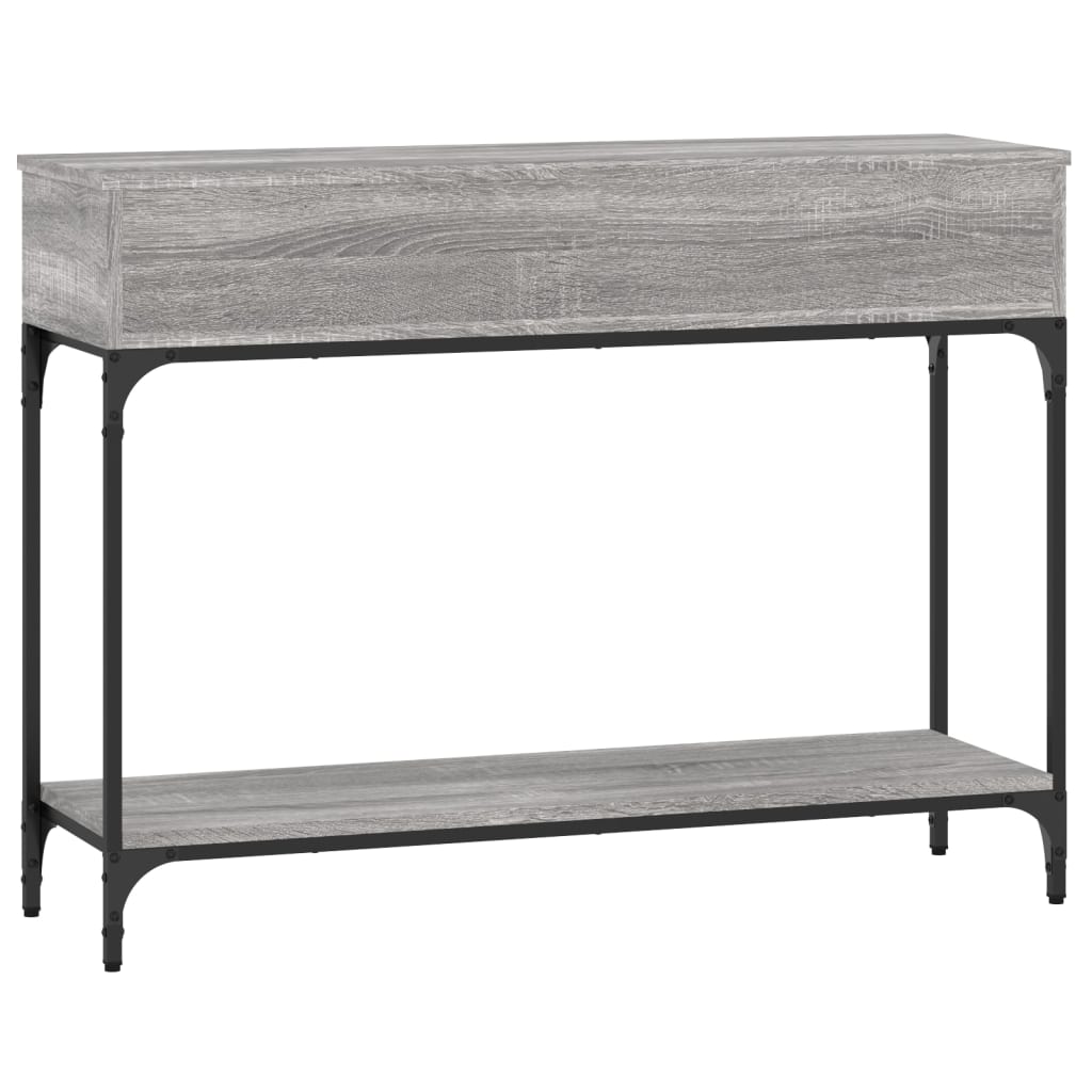 Tavolino Consolle Grigio Sonoma 100x30,5x75cm Legno Multistrato