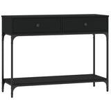 Tavolino Consolle Nero 100x34,5x75 cm in Legno Multistrato