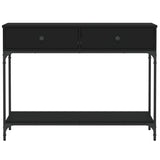 Tavolino Consolle Nero 100x34,5x75 cm in Legno Multistrato