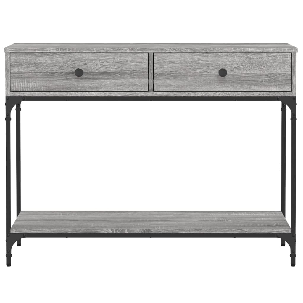 Tavolino Consolle Grigio Sonoma 100x34,5x75cm Legno Multistrato