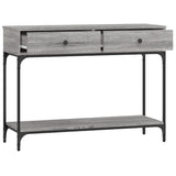 Tavolino Consolle Grigio Sonoma 100x34,5x75cm Legno Multistrato