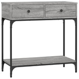 Tavolino Consolle Grigio Sonoma 75x34,5x75cm Legno Multistrato