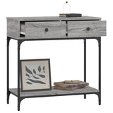 Tavolino Consolle Grigio Sonoma 75x34,5x75cm Legno Multistrato