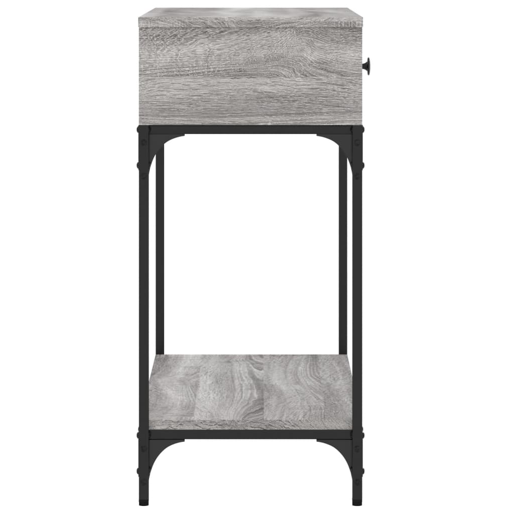 Tavolino Consolle Grigio Sonoma 75x34,5x75cm Legno Multistrato