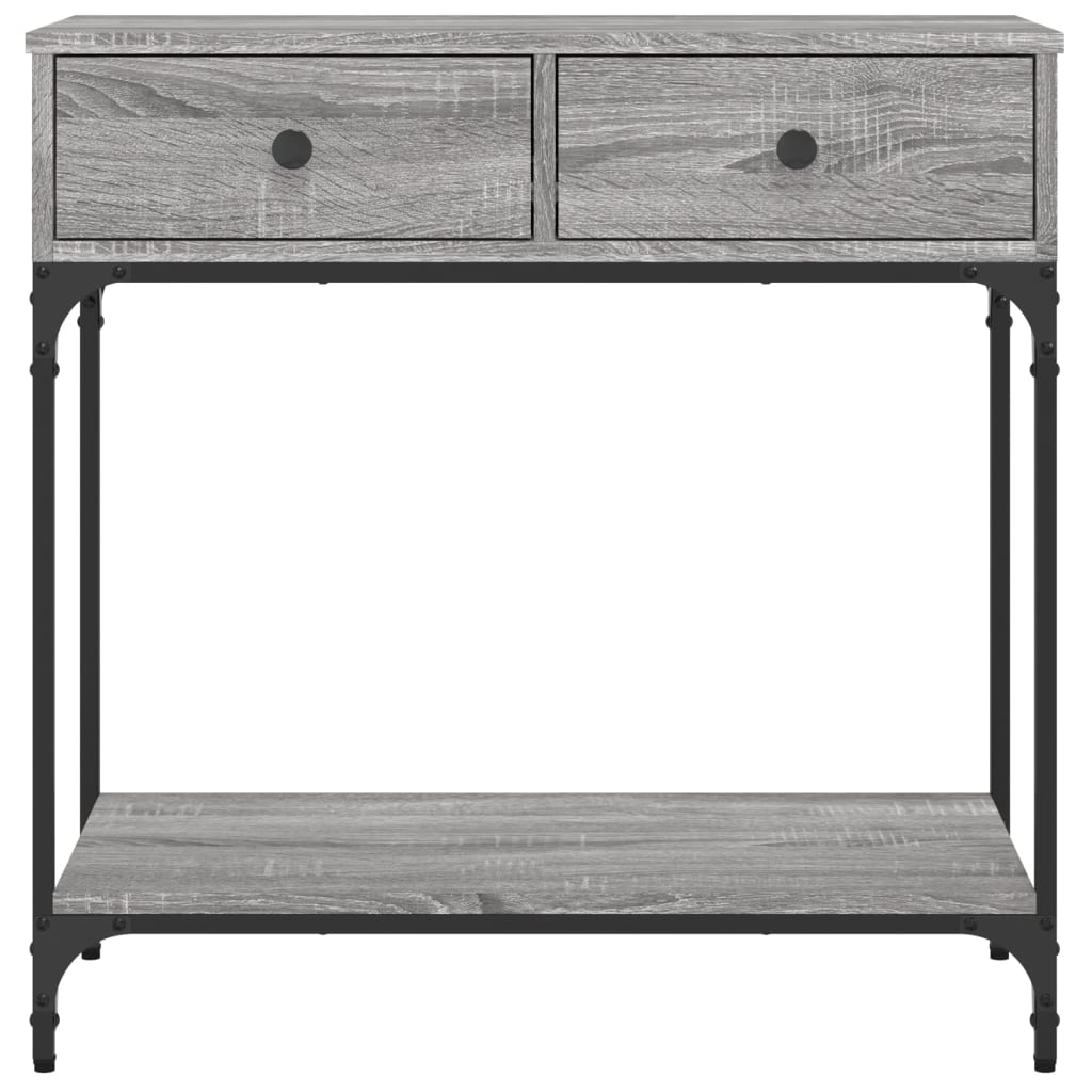 Tavolino Consolle Grigio Sonoma 75x34,5x75cm Legno Multistrato