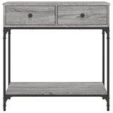 Tavolino Consolle Grigio Sonoma 75x34,5x75cm Legno Multistrato