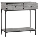 Tavolino Consolle Grigio Sonoma 75x34,5x75cm Legno Multistrato