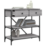 Tavolino Consolle Grigio Sonoma 75x34,5x75cm Legno Multistrato