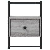 Comodini a Muro 2 pz Grigio Sonoma 35x30x51cm Legno Multistrato