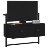 Mobile TV a Muro Nero 60,5x30x51 cm in Legno Multistrato