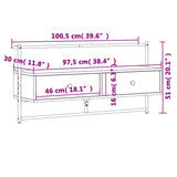 Mobile TV a Muro Nero 100,5x30x51 cm in Legno Multistrato