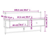 Mobile TV a Muro Rovere Sonoma 100,5x30x51 cm Legno Multistrato