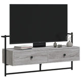 Mobile TV a Muro Grigio Sonoma 100,5x30x51 cm Legno Multistrato