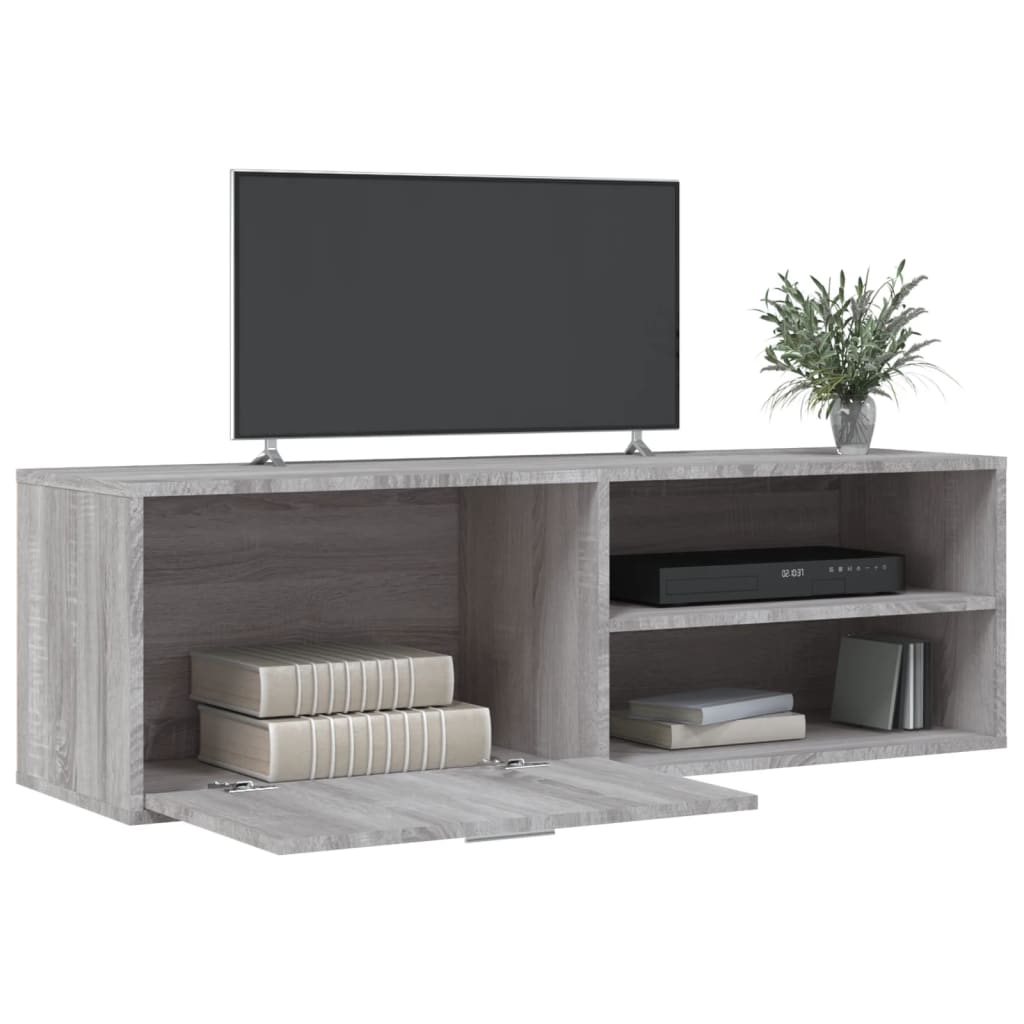 Mobile Porta TV Grigio Sonoma 120x34x37 cm in Legno Multistrato