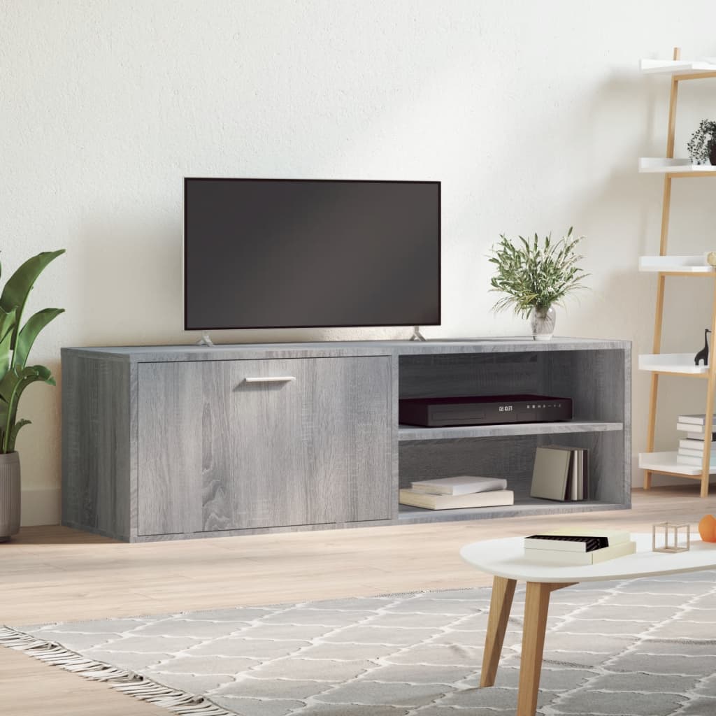 Mobile Porta TV Grigio Sonoma 120x34x37 cm in Legno Multistrato