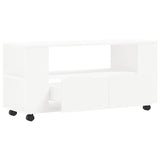 Mobile Porta TV Bianco 102x34,5x43 cm in Legno Multistrato