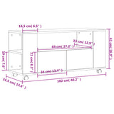 Mobile Porta TV Nero 102x34,5x43 cm in Legno Multistrato