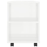 Mobile Porta TV Bianco Lucido 102x34,5x43 cm Legno Multistrato