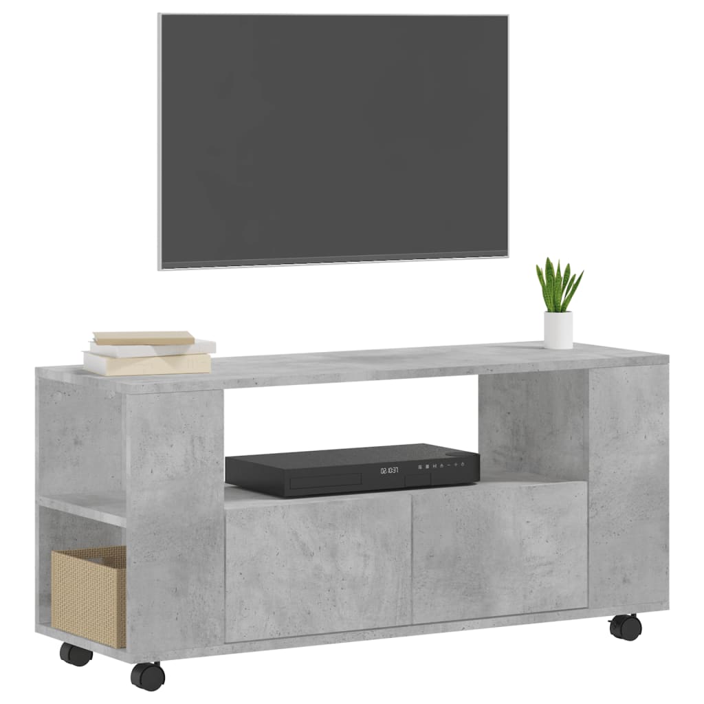 Mobile Porta TV Grigio Cemento 102x34,5x43cm Legno Multistrato