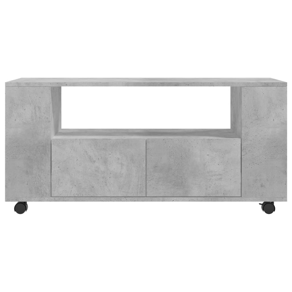 Mobile Porta TV Grigio Cemento 102x34,5x43cm Legno Multistrato