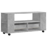 Mobile Porta TV Grigio Cemento 102x34,5x43cm Legno Multistrato