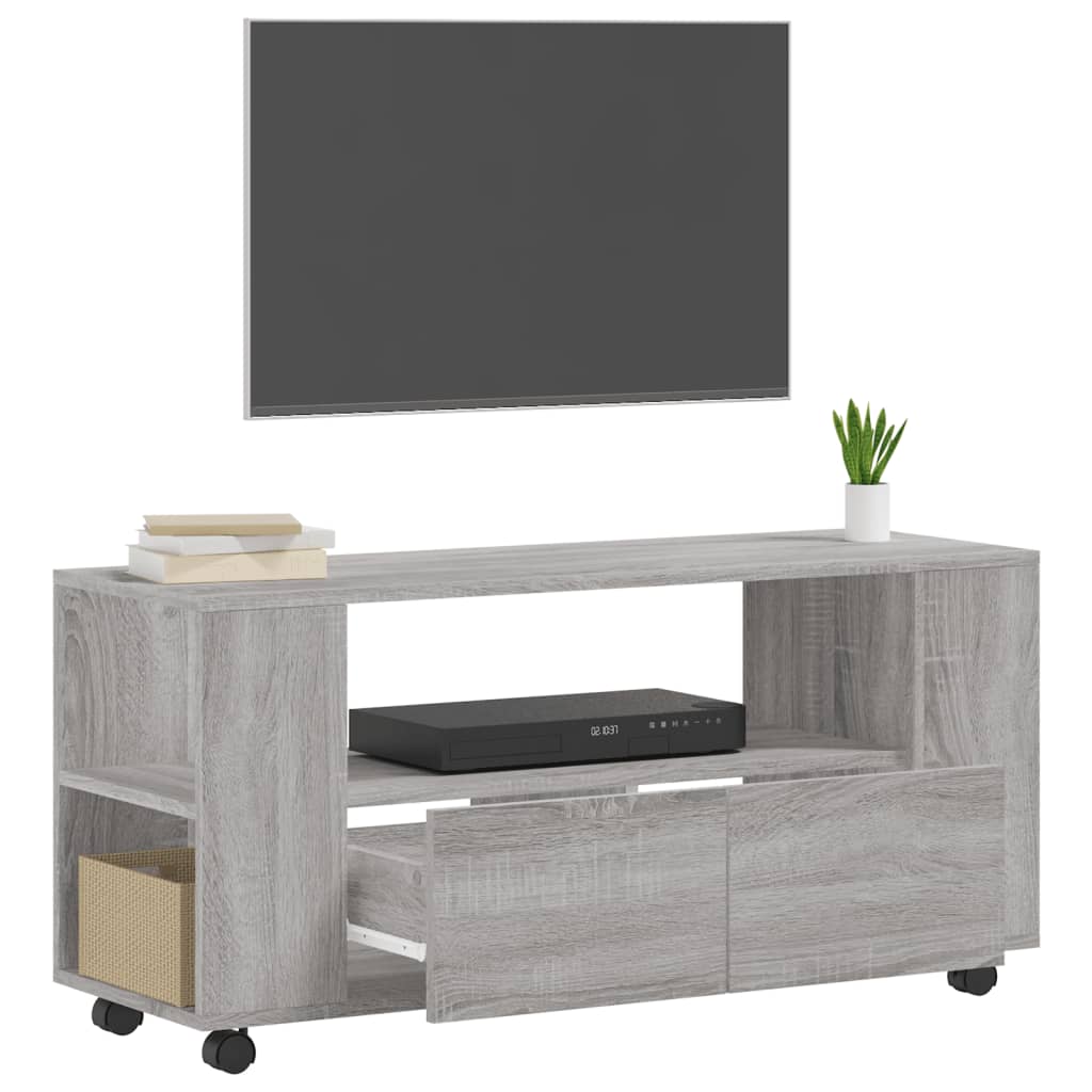 Mobile Porta TV Grigio Sonoma 102x34,5x43 cm Legno Multistrato