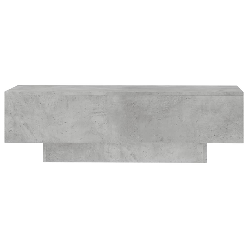 Tavolino Salotto Grigio Cemento 100x49,5x31cm Legno Multistrato