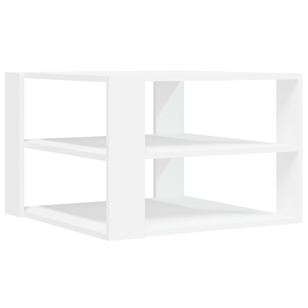 Tavolino da Salotto Bianco 59,5x59,5x40 cm in Legno Multistrato