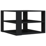 Tavolino da Salotto Nero 59,5x59,5x40 cm in Legno Multistrato