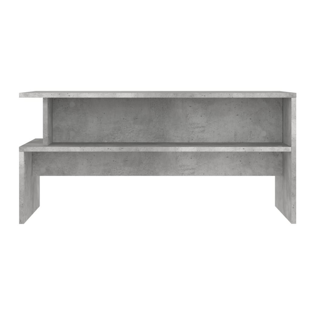 Tavolino Salotto Grigio Cemento 90x55x42,5 cm Legno Multistrato