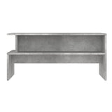 Tavolino Salotto Grigio Cemento 90x55x42,5 cm Legno Multistrato