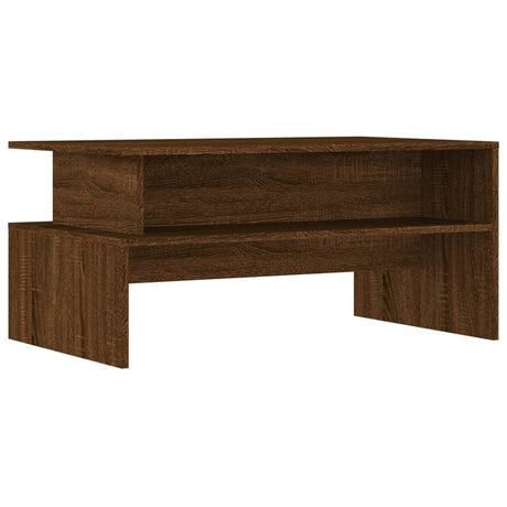 Tavolino Salotto Rovere Marrone 90x55x42,5 cm Legno Multistrato