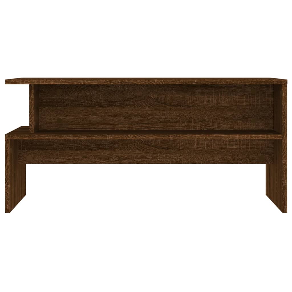 Tavolino Salotto Rovere Marrone 90x55x42,5 cm Legno Multistrato