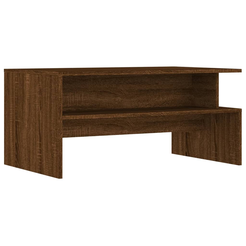 Tavolino Salotto Rovere Marrone 90x55x42,5 cm Legno Multistrato