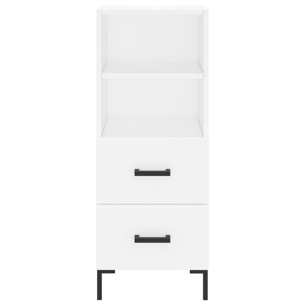 Credenza Bianca 34,5x34x180 cm in Legno Multistrato