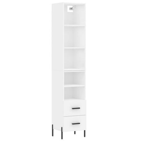 Credenza Bianca 34,5x34x180 cm in Legno Multistrato