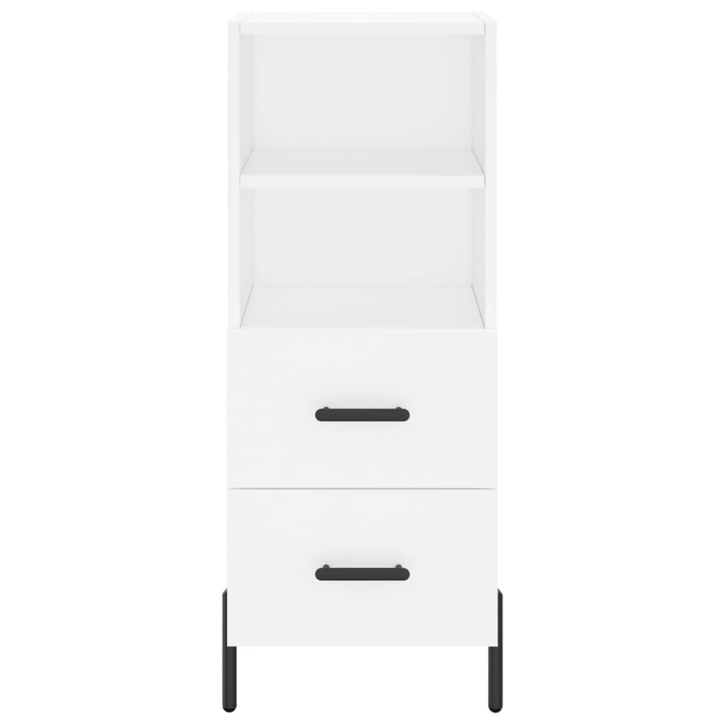 Credenza Bianca 34,5x34x180 cm in Legno Multistrato
