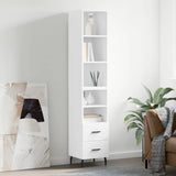 Credenza Bianca 34,5x34x180 cm in Legno Multistrato