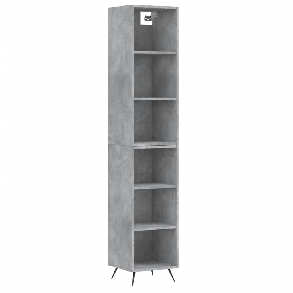 Credenza Grigio Cemento 34,5x32,5x180 cm in Legno Multistrato