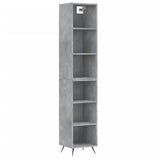 Credenza Grigio Cemento 34,5x32,5x180 cm in Legno Multistrato