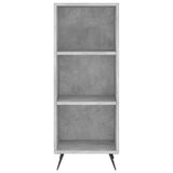 Credenza Grigio Cemento 34,5x32,5x180 cm in Legno Multistrato
