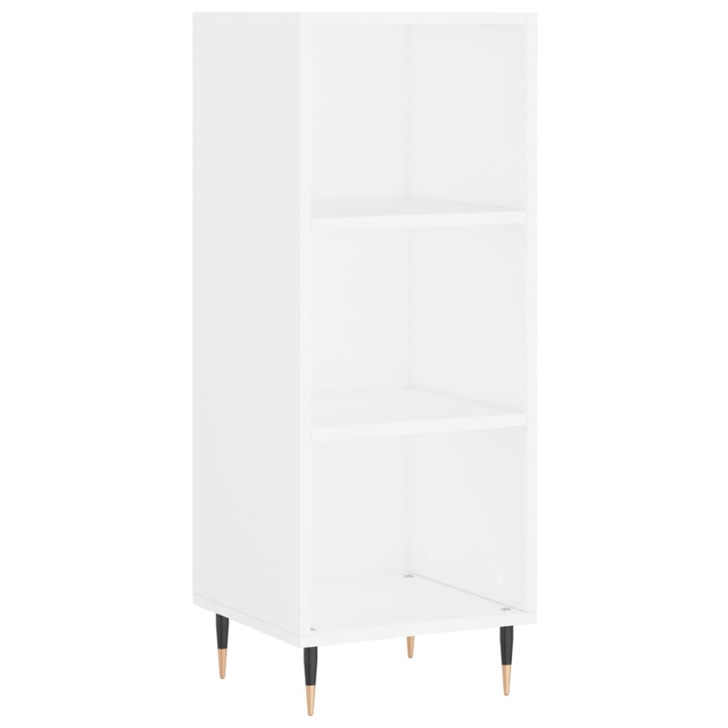 Credenza Bianca 34,5x32,5x180 cm in Legno Multistrato